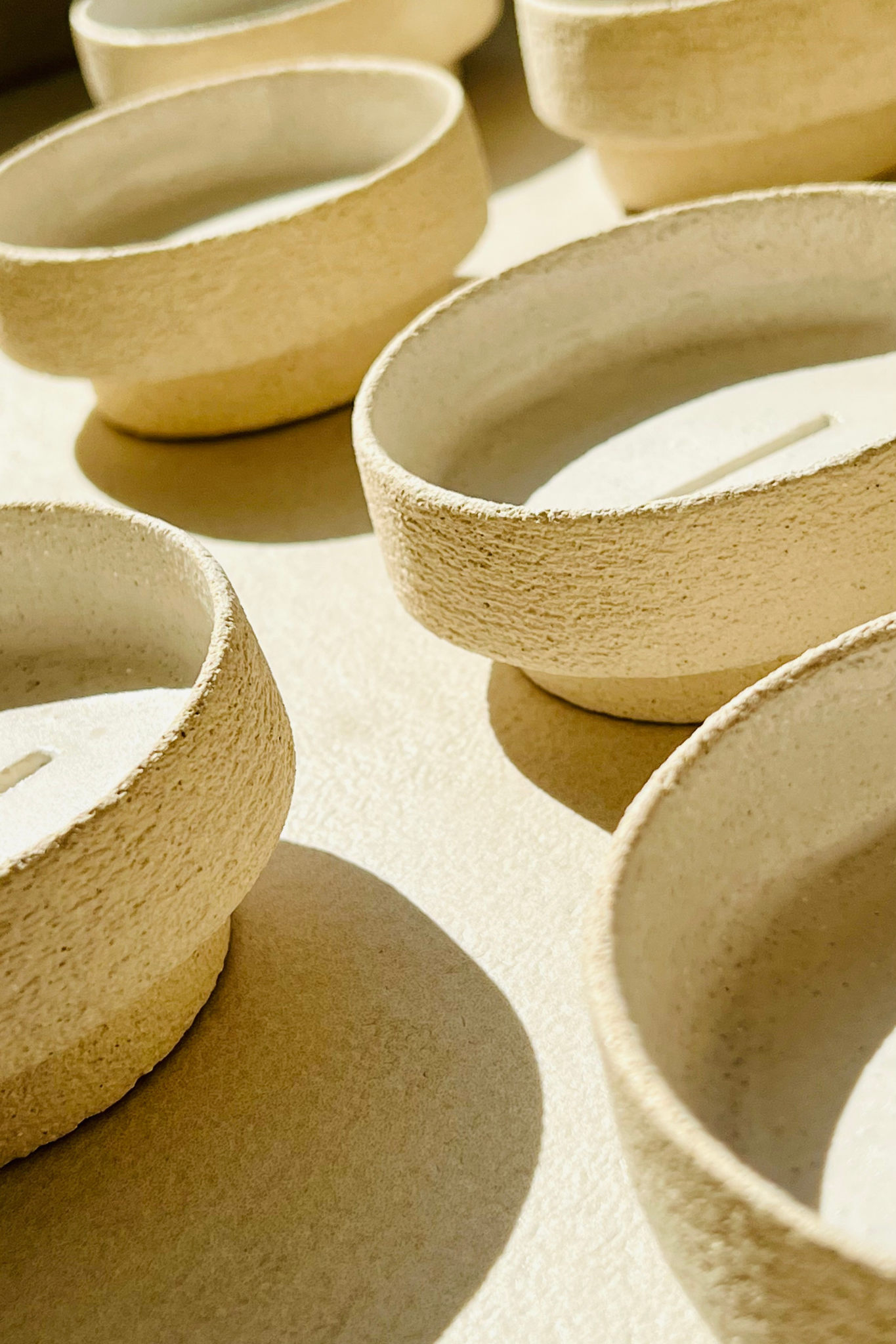 Artisan white stoneware ceramic soap dish