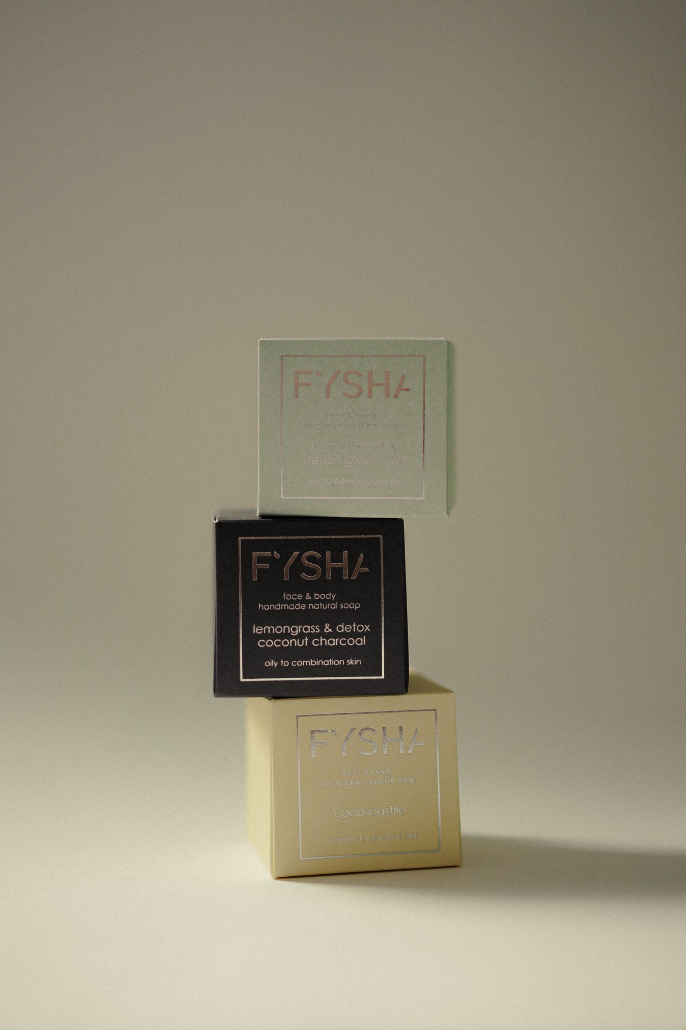 VEGAN HANDMADE PALM OIL FREE SOAP GIFT TRIO SET FACE & BODY CLEANSERS